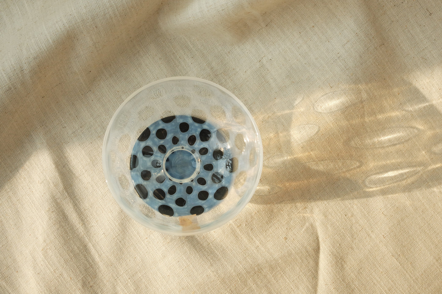 Hirota Glass Taisho Roman Polka Dot Ice Cream Cup
