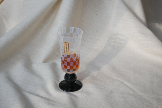 Hirota Glass Taisho Roman Checkered Tile Glass Tall