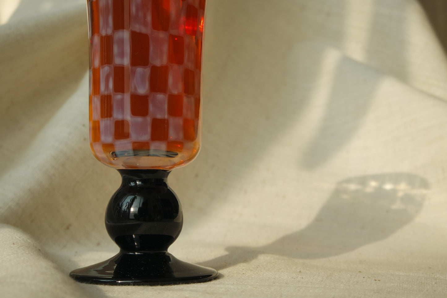 Hirota Glass Taisho Roman Checkered Tile Glass Tall