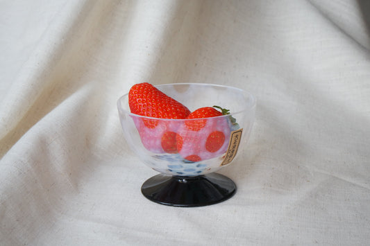 Hirota Glass Taisho Roman Polka Dot Ice Cream Cup